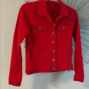 KUT from the Kloth Red Jean Jacket Size M